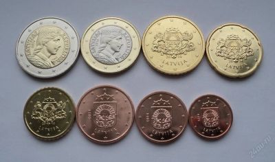 Лот: 3817969. Фото: 1. Латвия набор монет 2014 1 цент... Страны СНГ и Балтии