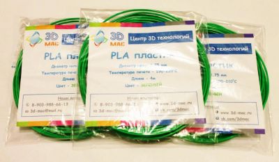 Лот: 4922923. Фото: 1. Пластик PLA для 3D ручки Зеленый. Картриджи, расходные материалы