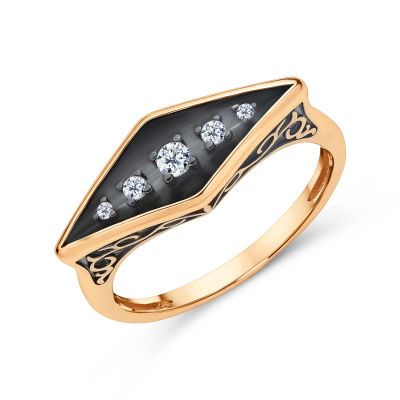 Лот: 23822863. Фото: 1. Серебряное кольцо с фианитами... Кольца, перстни