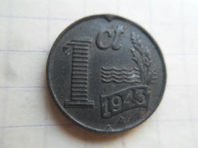 Лот: 21244156. Фото: 1. Нидерланды 1 цент 1943. Европа