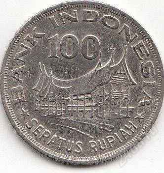 Лот: 102133. Фото: 1. Индонезия 100 рупий 1978 г. Азия