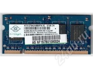 Лот: 326888. Фото: 1. Память Nanya DDR-II SODIMM 512... Оперативная память