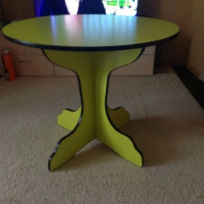 Лот: 9539813. Фото: 1. Круглый стол на кухню, цвет лайм. Столы, стулья, обеденные группы