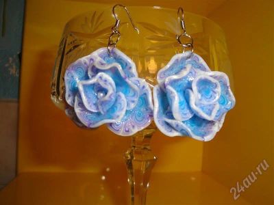 Лот: 274026. Фото: 1. Изделия из полимерной глины серьги... Серьги, каффы
