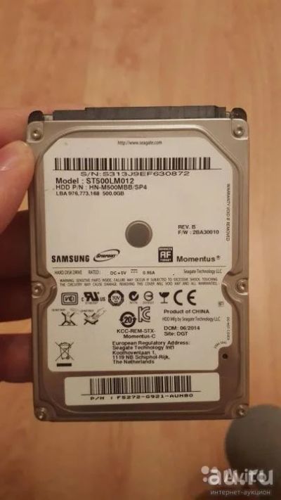 Лот: 13857611. Фото: 1. Жесткий диск на 500гб. Жёсткие диски (HDD)