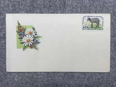 Лот: 25847922. Фото: 1. Почтовый конверт СССР - Цветы. Открытки, конверты