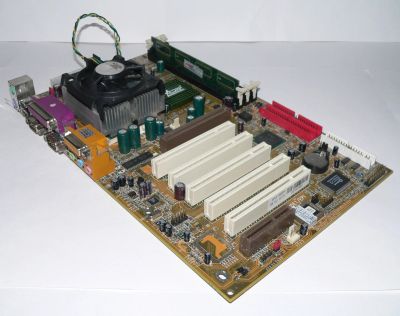 Лот: 3557756. Фото: 1. Комплект Cel1200 + MB Acorp 6A815E1... Материнские платы