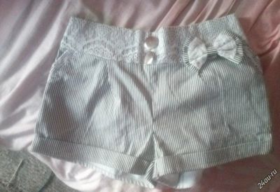 Лот: 5626697. Фото: 1. Шортики в тонкую полоску р.42. Брюки, шорты