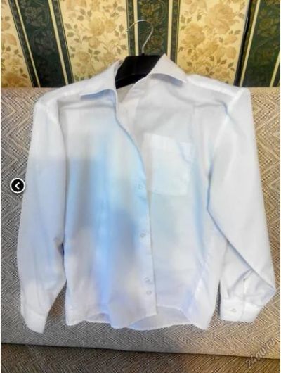 Лот: 4502980. Фото: 1. Рубашка для мальчика белая. Рубашки, блузки, водолазки