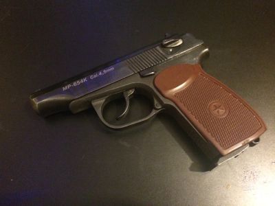 Лот: 6178639. Фото: 1. Пистолет Макаров мр 654к состояние... Пневматическое оружие