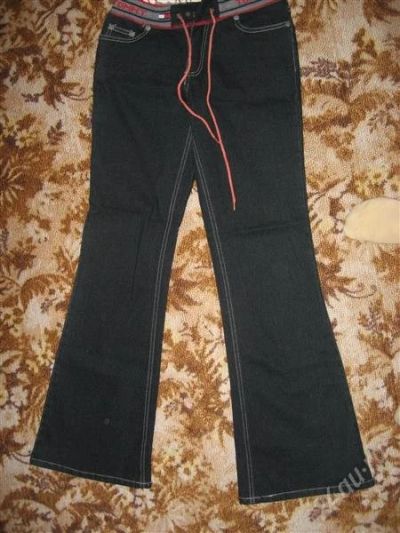 Лот: 2861020. Фото: 1. плотные теплые джинсы темно-синие... Брюки, шорты, джинсы
