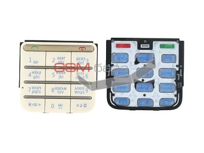 Лот: 660815. Фото: 1. Nokia c3-01 клавиатура золото... Корпуса, клавиатуры, кнопки