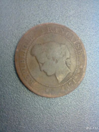 Лот: 8519453. Фото: 1. 5 центимес 1871 год Франция. Европа