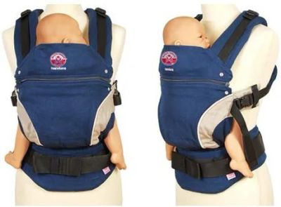 Лот: 4211077. Фото: 1. Эрго-рюкзак Manduca, синий. Слинги, эрго рюкзаки, переноски