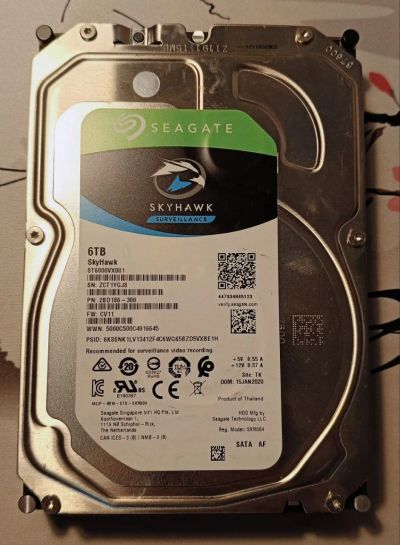 Лот: 25899552. Фото: 1. Жесткий диск Seagate Skyhawk ST6000VX001... Жёсткие диски (HDD)