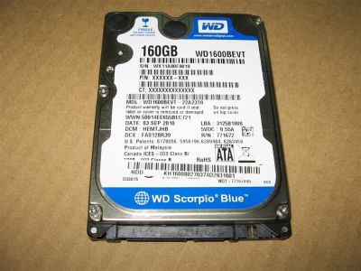 Лот: 8039941. Фото: 1. WD1600BEVT. Жёсткие диски (HDD)