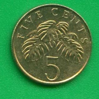 Лот: 9449318. Фото: 1. Сингапур 5 центов 1997 (1992–2012... Азия