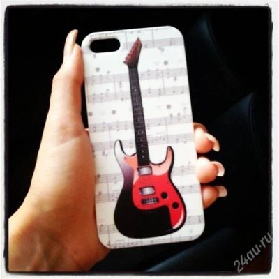Лот: 2954765. Фото: 1. Чехол пластиковый с гитарой, iPhone... Чехлы, бамперы