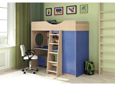 Лот: 3437480. Фото: 1. Детская кровать-чердак Л-9. Цвет... Детские кровати и кроватки