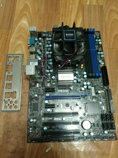 Лот: 10882070. Фото: 1. MSI MS-7599 770-G45 + Процессор... Материнские платы