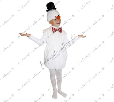 Лот: 8554478. Фото: 1. Новогодний костюм снеговик 3-5... Детские карнавальные, праздничные костюмы