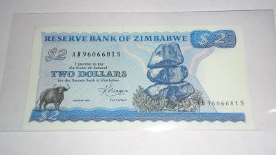 Лот: 20857964. Фото: 1. Зимбабве , 2 доллара , 1983 г... Африка