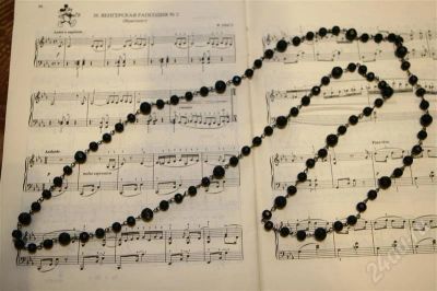 Лот: 212127. Фото: 1. Черные бусы. Цепочки