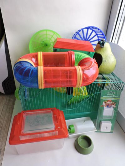 Лот: 10620164. Фото: 1. Клетка для грызунов и полный комплект... Домики, переноски, клетки, когтеточки