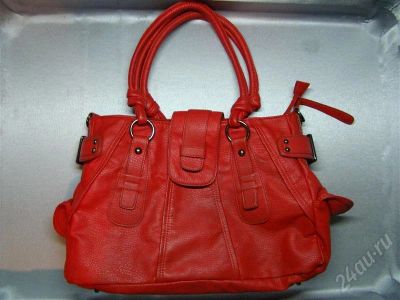 Лот: 244242. Фото: 1. Сумка красная (кожезаменитель... Сумки