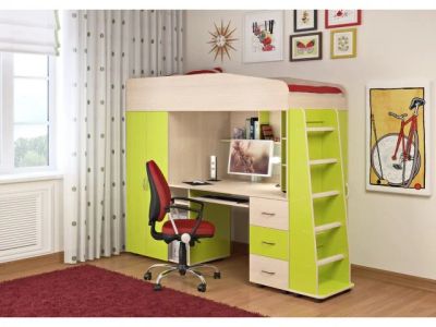 Лот: 3437444. Фото: 1. Детская кровать-чердак Л-1. Цвет... Детские кровати и кроватки