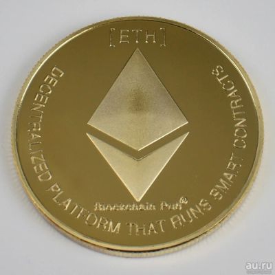 Лот: 16765049. Фото: 1. Сувенирная монета Ethereum ETH... Другое (монеты)