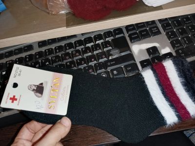 Лот: 25885777. Фото: 1. Носки теплые без резинки соболь. Носки