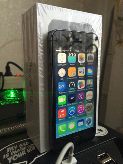 Лот: 3693809. Фото: 1. Apple iPhone 5S 16Gb Space Grey... Смартфоны