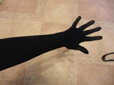 Лот: 2015265. Фото: 1. Чёрные перчатки из нежной облегающей... Другое (женская одежда)