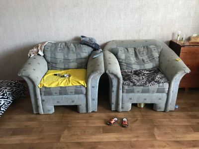 Лот: 10117486. Фото: 1. 2 кресла, повторные торги, делайте... Кресла, пуфы