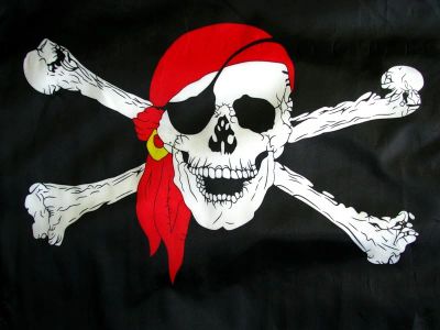Лот: 7062921. Фото: 1. Флаг Пиратский Веселый Роджер... Карнавальные маски, шляпы, аксессуары