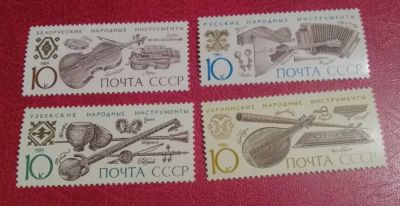 Лот: 25884173. Фото: 1. 1989 г, музыкальные инструменты... Марки