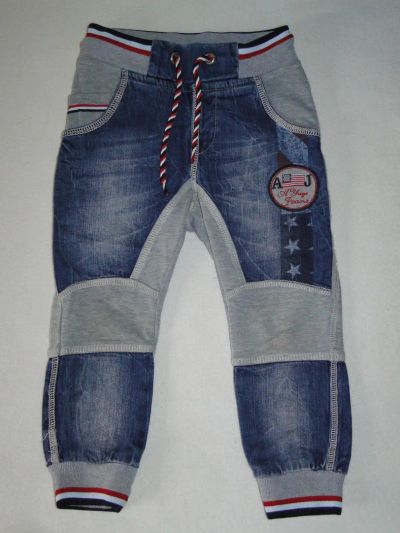 Лот: 4452633. Фото: 1. Супермодные джинсики с трикотажными... Брюки, шорты, джинсы