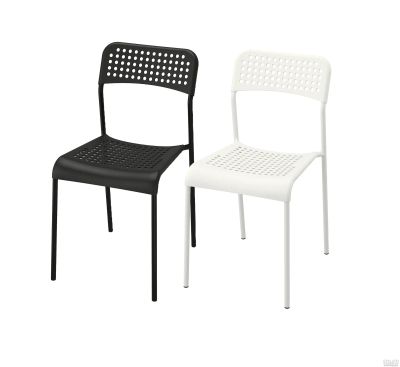 Лот: 9191272. Фото: 1. Стул белый, черный. Обеденный... Столы, стулья, обеденные группы