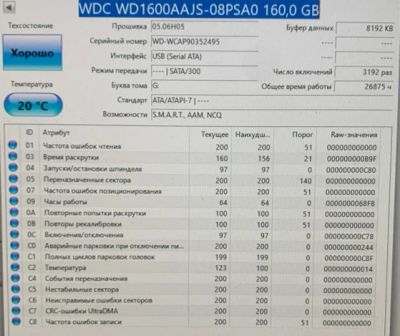 Лот: 18213991. Фото: 1. Жесткий диск WDC WD1600AAJS 160GB. Жёсткие диски (HDD)
