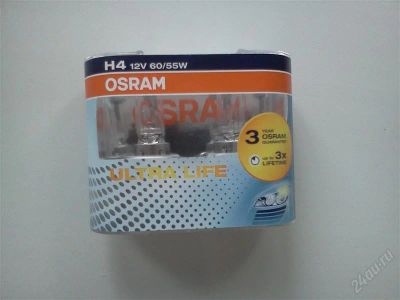 Лот: 2318912. Фото: 1. Лампы Osram Ultra Life H4 55W... Электроприборы для автомобиля