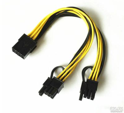 Лот: 17930064. Фото: 1. Раветвитель питания PCI-E с 8pin... Шлейфы, кабели, переходники