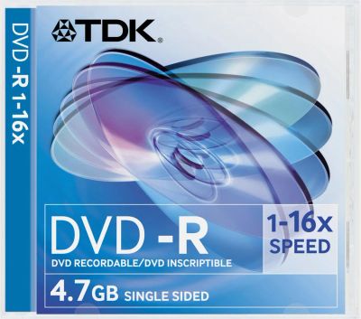 Лот: 6026374. Фото: 1. DVD-R TDK (slim case). CD, DVD, BluRay