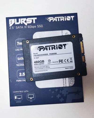 Лот: 19877300. Фото: 1. SSD Patriot 480GB PBU480GS25SSDR. SSD-накопители