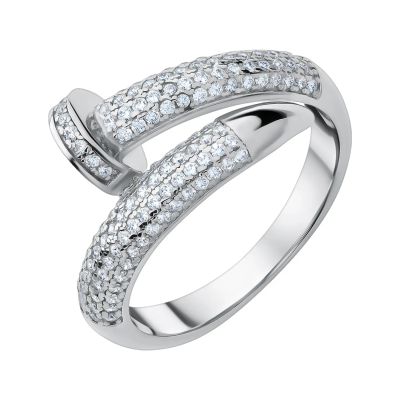 Лот: 23822493. Фото: 1. Серебряное кольцо с фианитами... Кольца, перстни