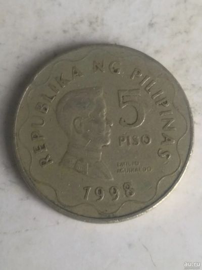 Лот: 17758640. Фото: 1. 5 песо 1998г. Филиппины. Азия