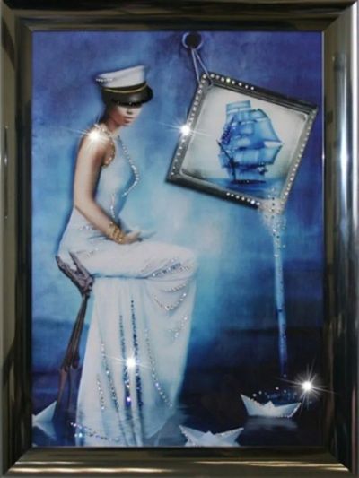 Лот: 21290946. Фото: 1. Картина Морская Дама с кристаллами... Другое (сувениры, подарки)