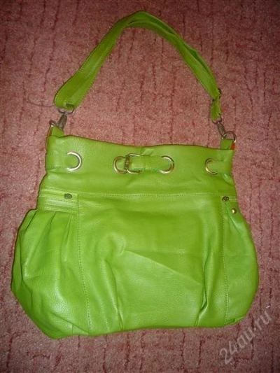 Лот: 2060892. Фото: 1. стильная зеленая сумка с рубля. Сумки