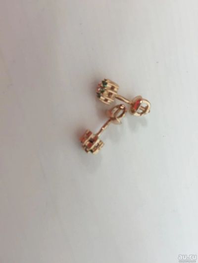 Лот: 9944634. Фото: 1. Золотые серьги. Серьги с камнями... Серьги, каффы