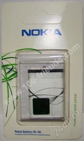 Лот: 1810453. Фото: 1. Аккумулятор оригинал Nokia BL-5B... Аккумуляторы